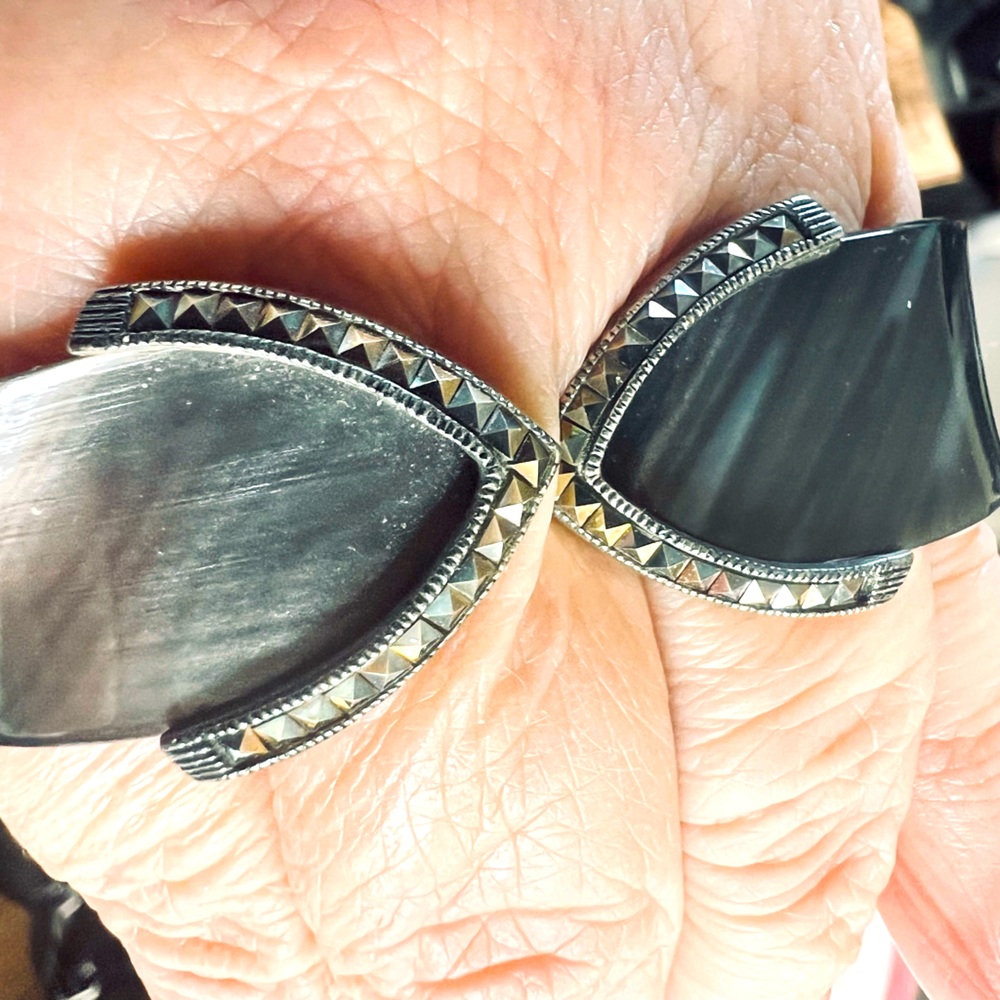 Alexis Bittar cuff. Lucite with marcasites